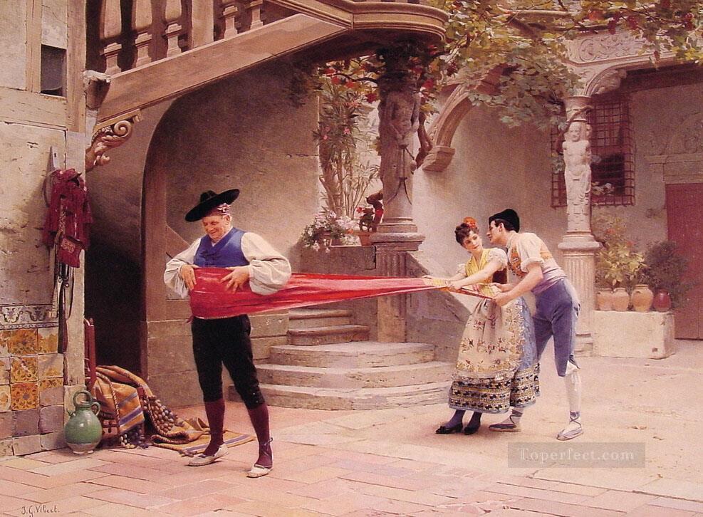 The Final Touch academic painter Jehan Georges Vibert Oil Paintings